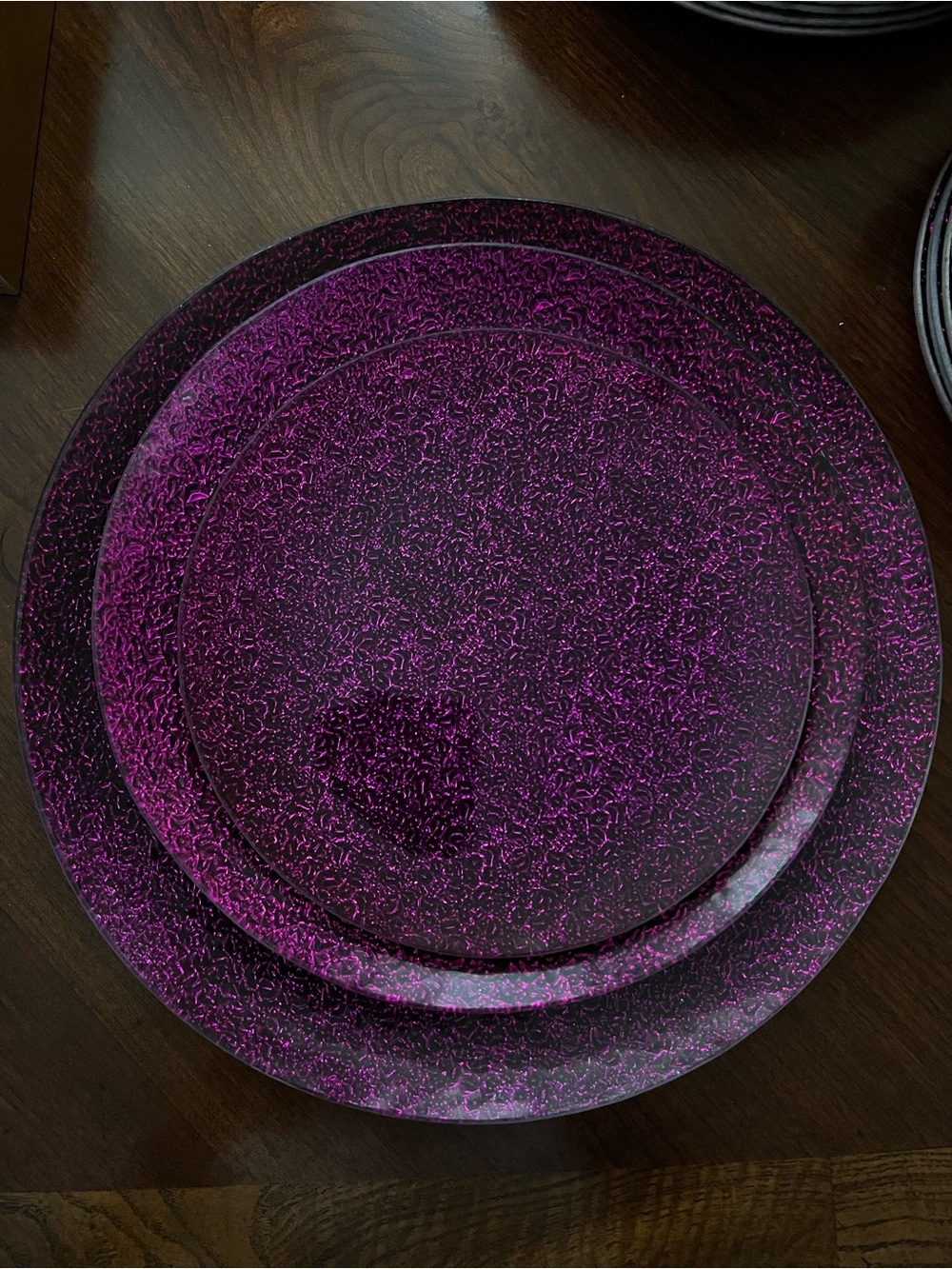 Purple Decorative Charger Plate - Home Dining